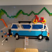 Lego on the wall at Dousun Soy Milk 豆桑鮮打豆漿 in Taipei