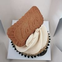 Vegan biscoff cupcake (has biscoff spread inside) at Cielo Cakery in Brighton