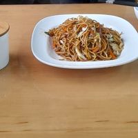 Fried noodles (vegan) at Qibao Temple in Shanghai