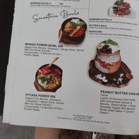 Menu at Koloni in Canggu