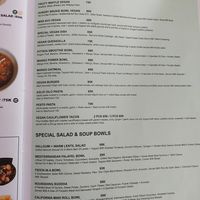 Menu at Koloni in Canggu