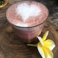 Beetroot & cacao chai latte  at Koloni in Canggu