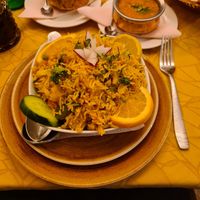 Spicy vegetable biryani at Bharat in Valencia