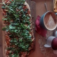 Pinsa with vegan cheese at Basic Coffee - Oberstadt in Marburg