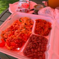 Mexican breakfast of just egg, rice, and beans  at Sunny Express Mexican Chinese in Compton