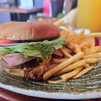 Vegan burger w/bacon 8/10 at Sunny Express Mexican Chinese in Compton