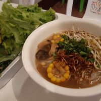 noodle soup pho at Mina Hostel in Thakhek