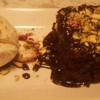 Chocolate Pistachio Cake at Mango Vegetarian in Wetherby