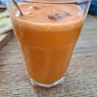 Carrot and ginger juice at Alecrim in Carrapateira