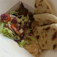 Lamb shawarma platter (also came with fries!) at The Red Berry in Huddersfield