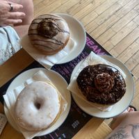 Our donut choices!  at Dreamwave Donuts in Canggu