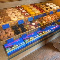 Huge selection with big and mini donuts  at Dreamwave Donuts in Canggu