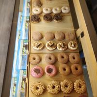 Donut selection at Dreamwave Donuts in Canggu