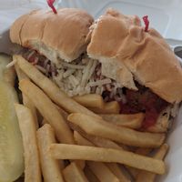 Vegan Meatball Sub. Pretty good! So grateful to have this option in this area of Ventura. 🌱 at Danny's Deli & Grill in Ventura
