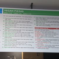 Vegan menu (March 2021) at Dani's Italian Pizza and Pasta in Frankston