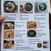 Menu at De Patchka in Amsterdam