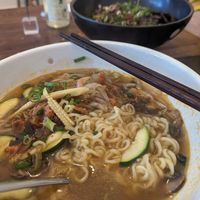 Kimchi ramen 🍜 at De Patchka in Amsterdam