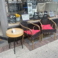 Outdoor seating   at De Patchka in Amsterdam