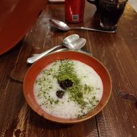 matcha dessert at De Patchka in Amsterdam