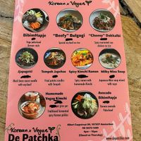 menu  at De Patchka in Amsterdam