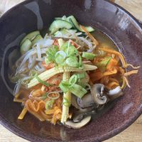 Spicy kimchi soup  at De Patchka in Amsterdam