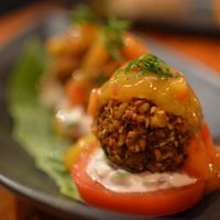 Raw pecan falafel at Yong Green Food in Fitzroy