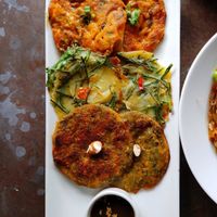 Korean Pancake Platter at Yong Green Food in Fitzroy