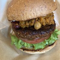 Chilli Bean Burger  at NICE in Fukuoka