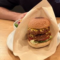 Double cheese burger  at NICE in Fukuoka