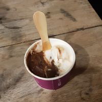 Chocolate and lemon flavours at Gelato Factory in Pecatu