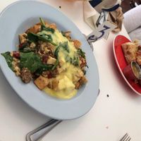 tofu hash with hollandaise at Fritz Pastry in Chicago