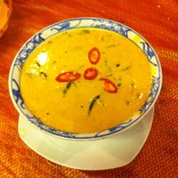 Amok (made in cooking class) at Peace Cafe in Siem Reap