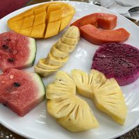 Tropical fruit plate, $2.75  at Peace Cafe in Siem Reap