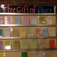 Love this wall off inspirational quotes at the Peace Cafe at Peace Cafe in Siem Reap