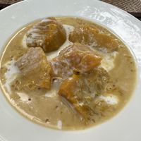 Pumpkin desert was soooo good but filling !  at Peace Cafe in Siem Reap