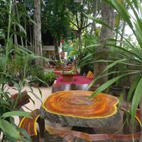 Gorgeous garden setting at Peace Cafe in Siem Reap