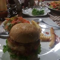 Veggie Burger at Peace Cafe in Siem Reap