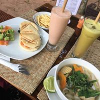 Soup and panini at Peace Cafe in Siem Reap