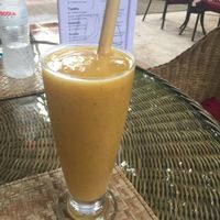 Vegan fruit smoothie  at Peace Cafe in Siem Reap
