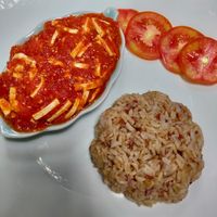 Tofu scramble. It wasn't what I expected but soooo delicious!  at Peace Cafe in Siem Reap