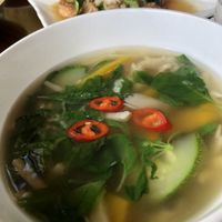 Clear soup  at Peace Cafe in Siem Reap