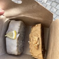 Walnut and lemon cakes  at BeetBox in Slovenj Gradec