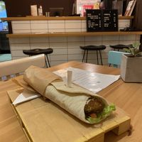 Large coriander falafel roll at Falafel etc in Zagreb