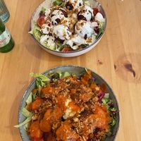 Our 2 falafel salads  at Falafel etc in Zagreb