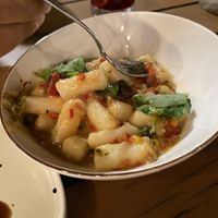 Bland, sour, icky gnocchi.   at Let it V - plant based in Buenos Aires
