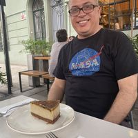 Passion fruit cheesecake   at Let it V - plant based in Buenos Aires