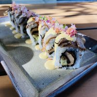 Crazy mushrooms rolls  at Let it V - plant based in Buenos Aires