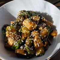 Rice gnocchi  at Let it V - plant based in Buenos Aires