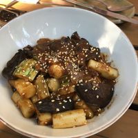 Ñoquis- in a sweet/spiced sauce   at Let it V - plant based in Buenos Aires