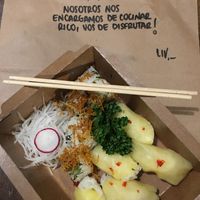 The order arrived with a nice handwritten greet message in the bag at Let it V - plant based in Buenos Aires